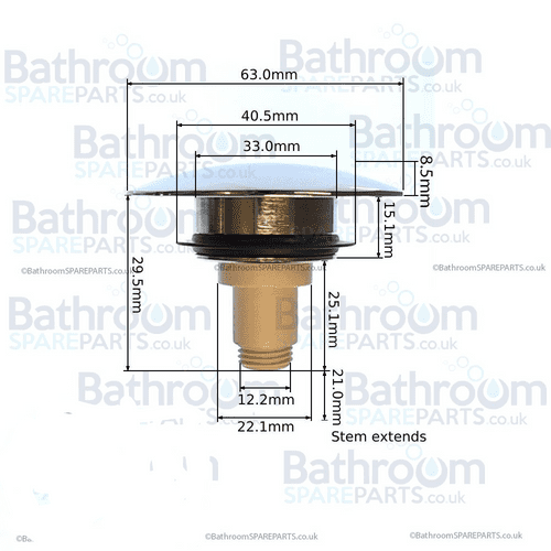 Grohe 6580700 Clicker Basin Plug and Washer 45986000