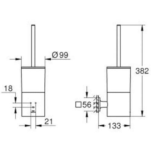 Grohe Allure Toilet Brush Set Brushed Cool Sunrise 40340GN1