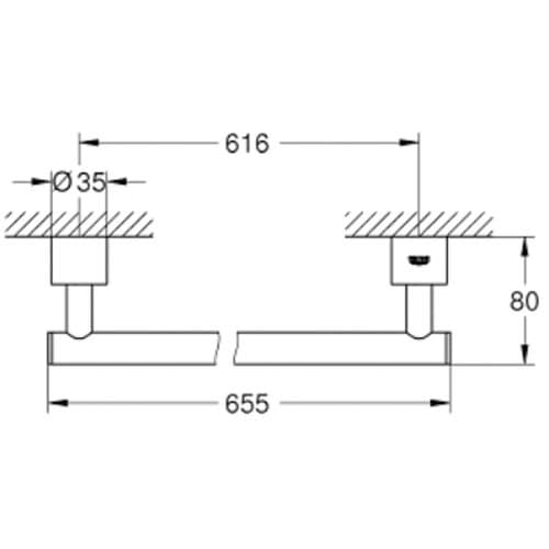 Grohe Atrio Towel Rail 65cm Warm Sunset 40309DA3