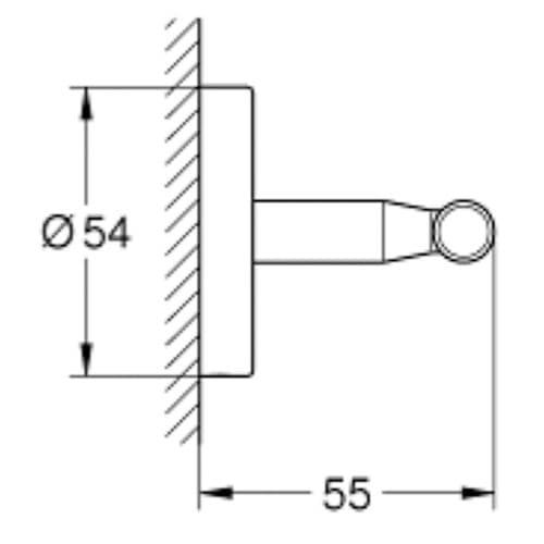 Grohe Baucosmopolitan Robe Hook Chrome 40461001