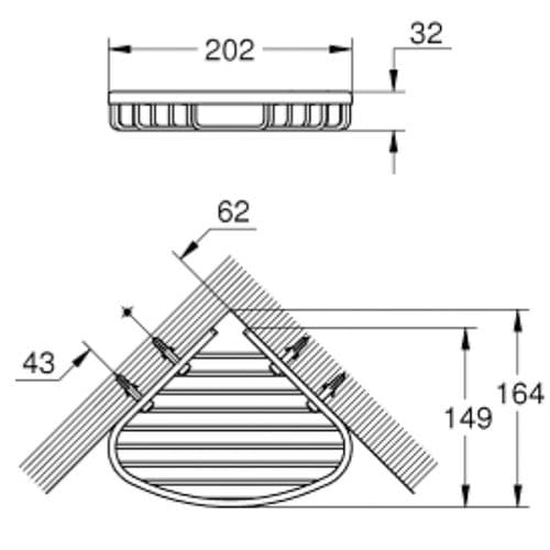 Grohe Baucosmopolitan Soap Wire Basket Chrome 40664001