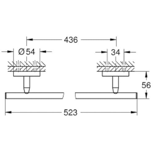 Grohe Baucosmopolitan Towel Rail 52cm Chrome 40459001