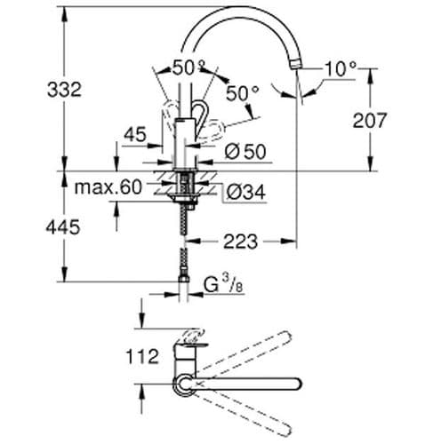Grohe BauLoop Single-lever Kitchen Sink Mixer 31368000
