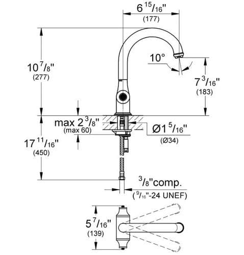 Grohe Bridgeford Single-lever Kitchen Sink Mixer 31055000