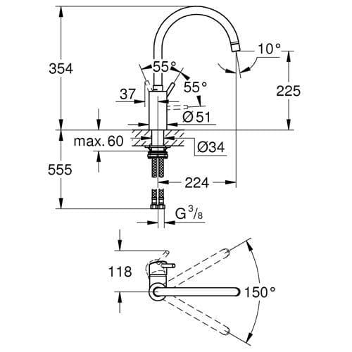 Grohe Concetto Single-lever Kitchen Sink 32661DC3
