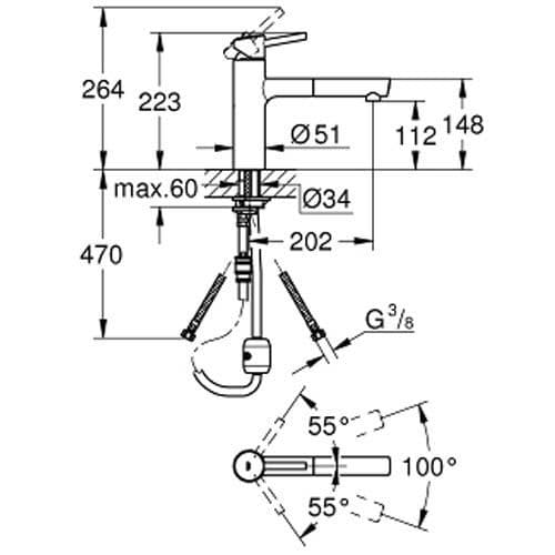 Grohe Concetto Single-lever Kitchen Sink Mixer 31129001