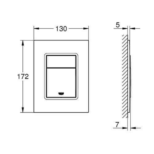 Grohe Cosmopolitan S Plate Chrome 37535000