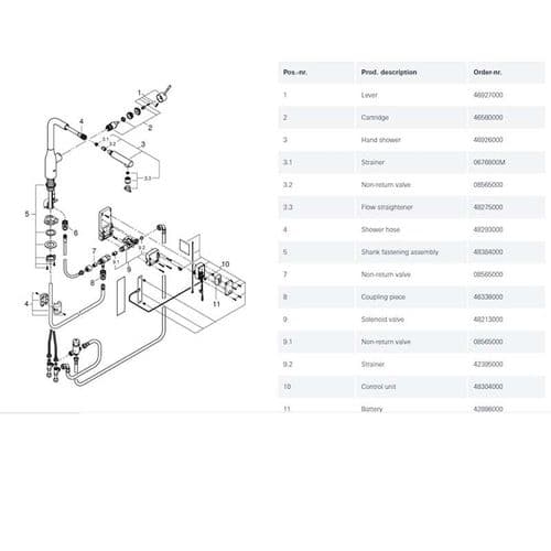 Grohe Essence Foot Control Electronic Single-lever Kitchen Sink Mixer 30311000