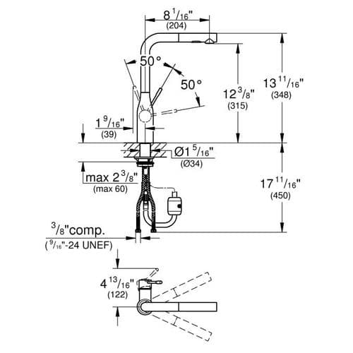 Grohe Essence Single-lever Kitchen Sink Mixer 30271000 Spare Parts