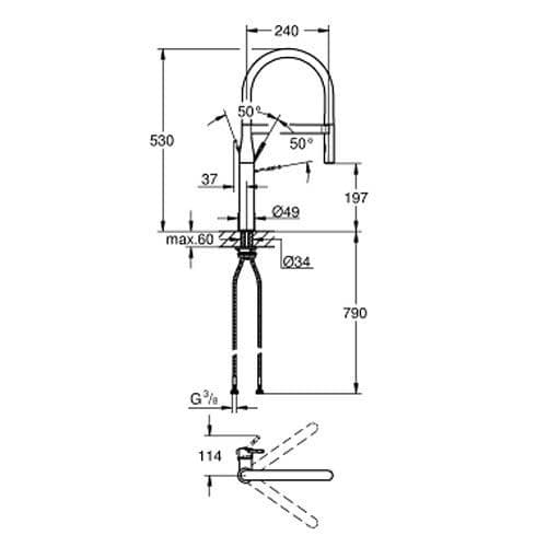 Grohe Essence Single-lever Kitchen Sink Mixer 30294DC0 Spare Parts