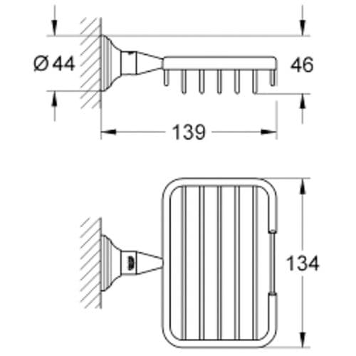 Grohe Essentials Authentic Corner Basket Small Brushed Nickel 40659EN1