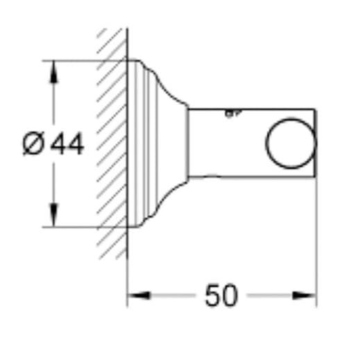Grohe Essentials Authentic Robe Hook Brushed Nickel 40656EN1
