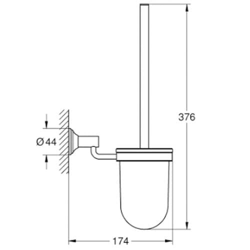 Grohe Essentials Authentic Toilet Brush Set Brushed Nickel 40658EN1