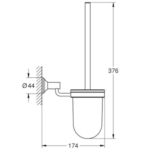 Grohe Essentials Authentic Toilet Brush Set Chrome 40658001