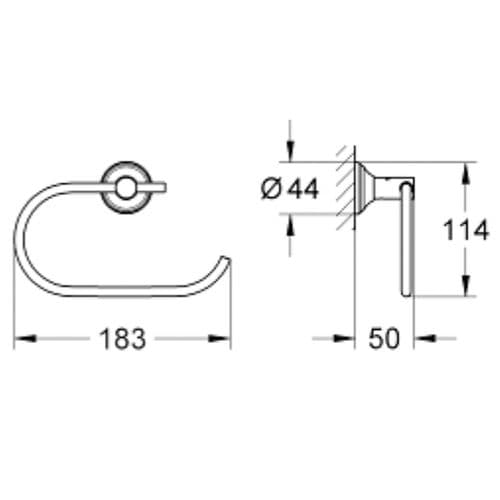 Grohe Essentials Authentic Toilet Roll Holder Chrome 40657001