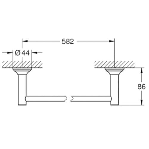 Grohe Essentials Authentic Towel Rail 62cm Chrome 40653001
