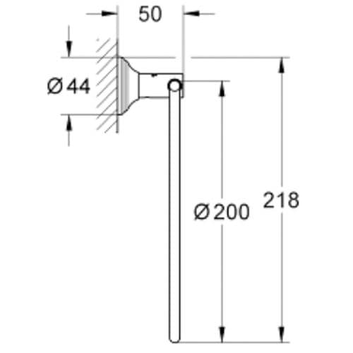 Grohe Essentials Authentic Towel Ring Brushed Nickel 40655EN1