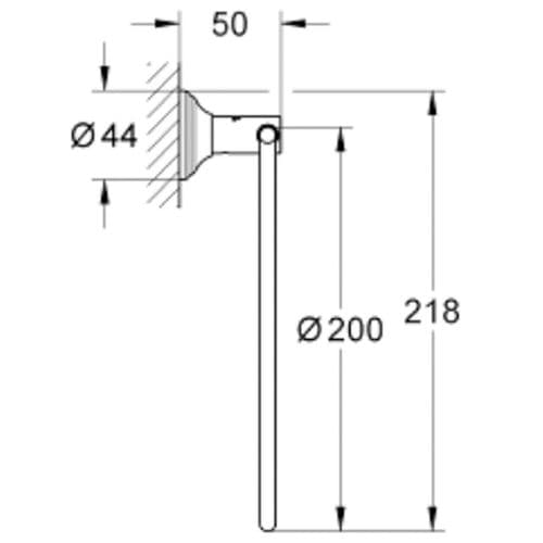 Grohe Essentials Authentic Towel Ring Chrome 40655001