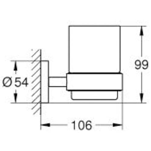 Grohe Essentials Crystal Glass with Holder Supersteel 40447DC1