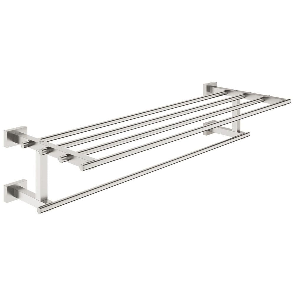 Grohe Train Rack Grohe Essentials Cube Multi Towel Rack Supersteel 40512DC1