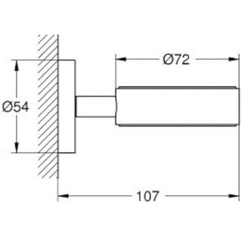 Grohe Essentials Glass Soap Dish Holder Brushed Hard Graphite 40369AL1