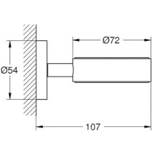 Grohe Essentials Glass Soap Dish Holder Hard Graphite 40369A01