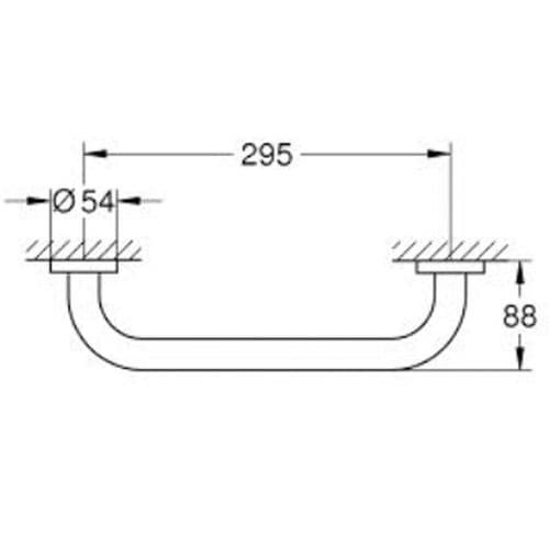 Grohe Essentials Grip Bar 34cm Brushed Nickel 40421EN1