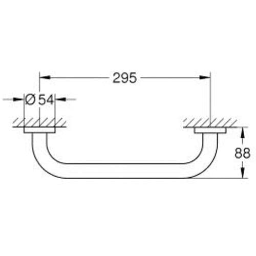Grohe Essentials Grip Bar 34cm Chrome 40421001