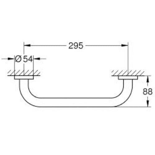 Grohe Essentials Grip Bar 34cm Matte Black 1024712430
