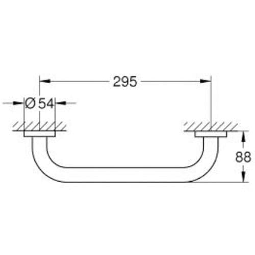 Grohe Essentials Grip Bar 34cm Supersteel 40421DC1