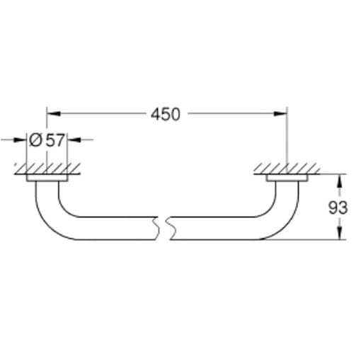Grohe Essentials Grip Bar 50cm Chrome 40793001