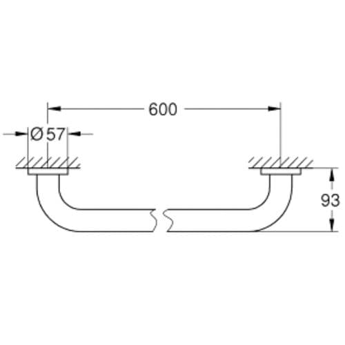 Grohe Essentials Grip Bar 65cm Supersteel 40794DC1
