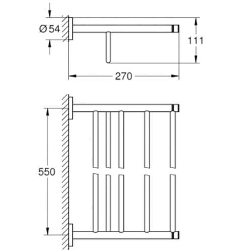 Grohe Essentials Multi Bath Towel Rack 60cm Warm Sunset 40800DA1