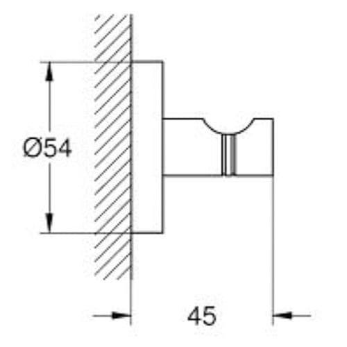 Grohe Essentials Robe Hook Matte Black 1024602430