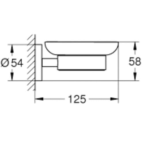 Grohe Essentials Soap Dish with Holder Brushed Nickel 40444EN1