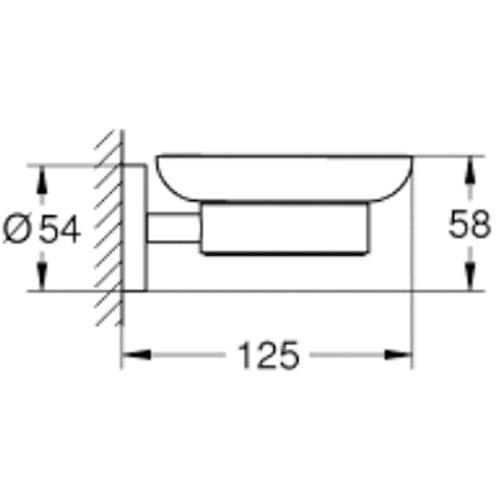 Grohe Essentials Soap Dish with Holder Chrome 40444001