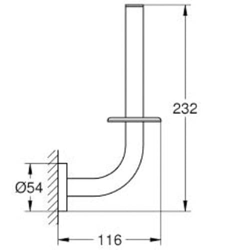 Grohe Essentials Spare Toilet Paper Holder Brushed Cool Sunrise 40385GN1