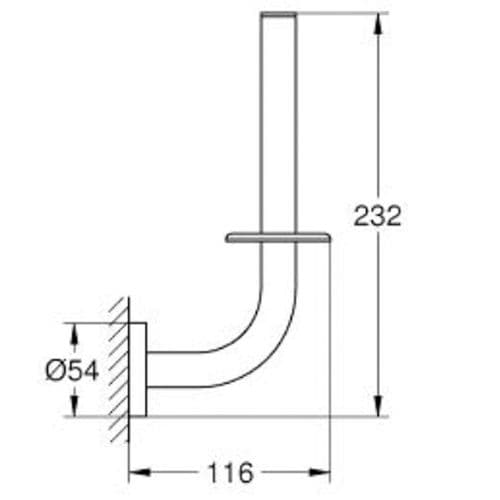 Grohe Essentials Spare Toilet Paper Holder Matte Black 1024692430