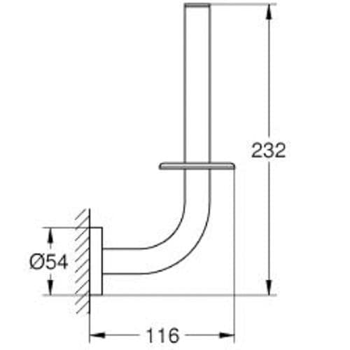 Grohe Essentials Spare Toilet Paper Holder Polished Nickel 40385BE1