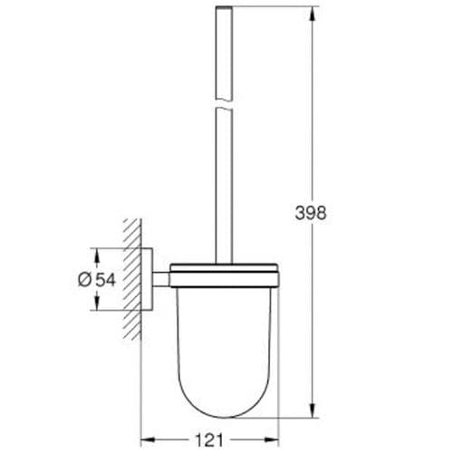 Grohe Essentials Toilet Brush Set Brushed Nickel 40374EN1