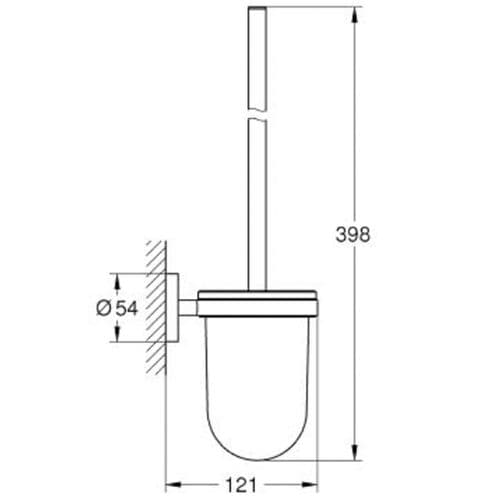 Grohe Essentials Toilet Brush Set Chrome 40374001