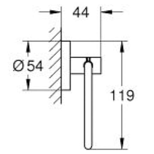 Grohe Essentials Toilet Roll Holder Brushed Hard Graphite 40689AL1