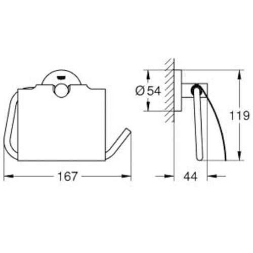 Grohe Essentials Toilet Roll Holder Brushed Warm Sunset 40367DL1