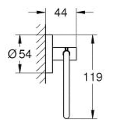 Grohe Essentials Toilet Roll Holder Chrome 40689001
