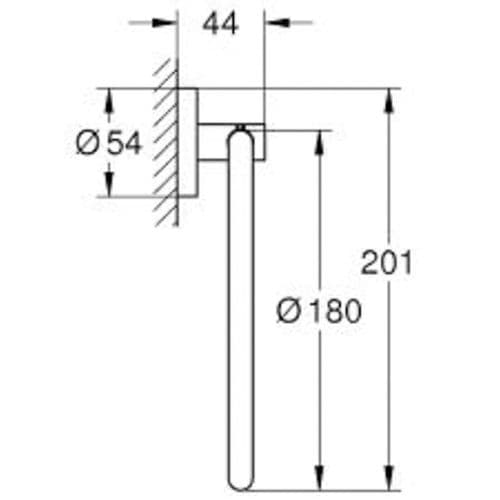 Grohe Essentials Towel Ring Brushed Cool Sunrise 40365GN1