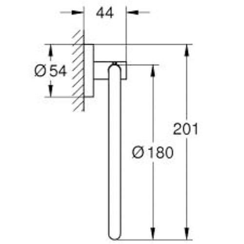 Grohe Essentials Towel Ring Brushed Nickel 40365EN1