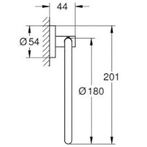 Grohe Essentials Towel Ring Matte Black 1024612430
