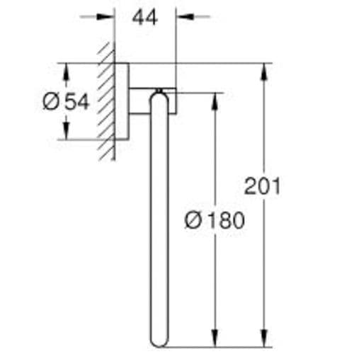 Grohe Essentials Towel Ring Polished Nickel 40365BE1