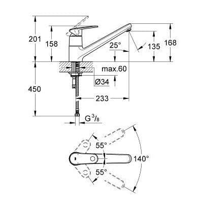 Grohe Europlus Single-lever Kitchen Sink Mixer 32941002 Spare Parts