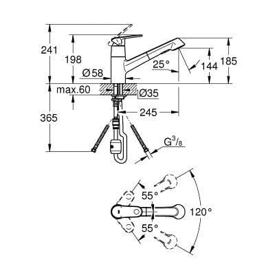 Grohe Europlus Single-lever Kitchen Sink Mixer 32942002 Spare Parts